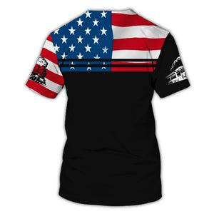 Railspirit Personalized American Steam Train T-Shirt ��� Vintage Railroad Pride