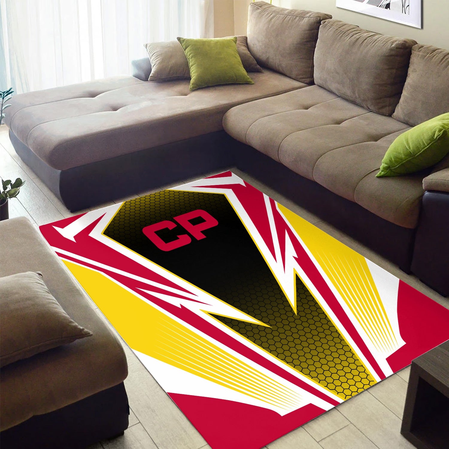 Railspirit Canadian Pacific Railroad Area Rug Lightning Graphic Style Rug Gift Idea For Train Lover