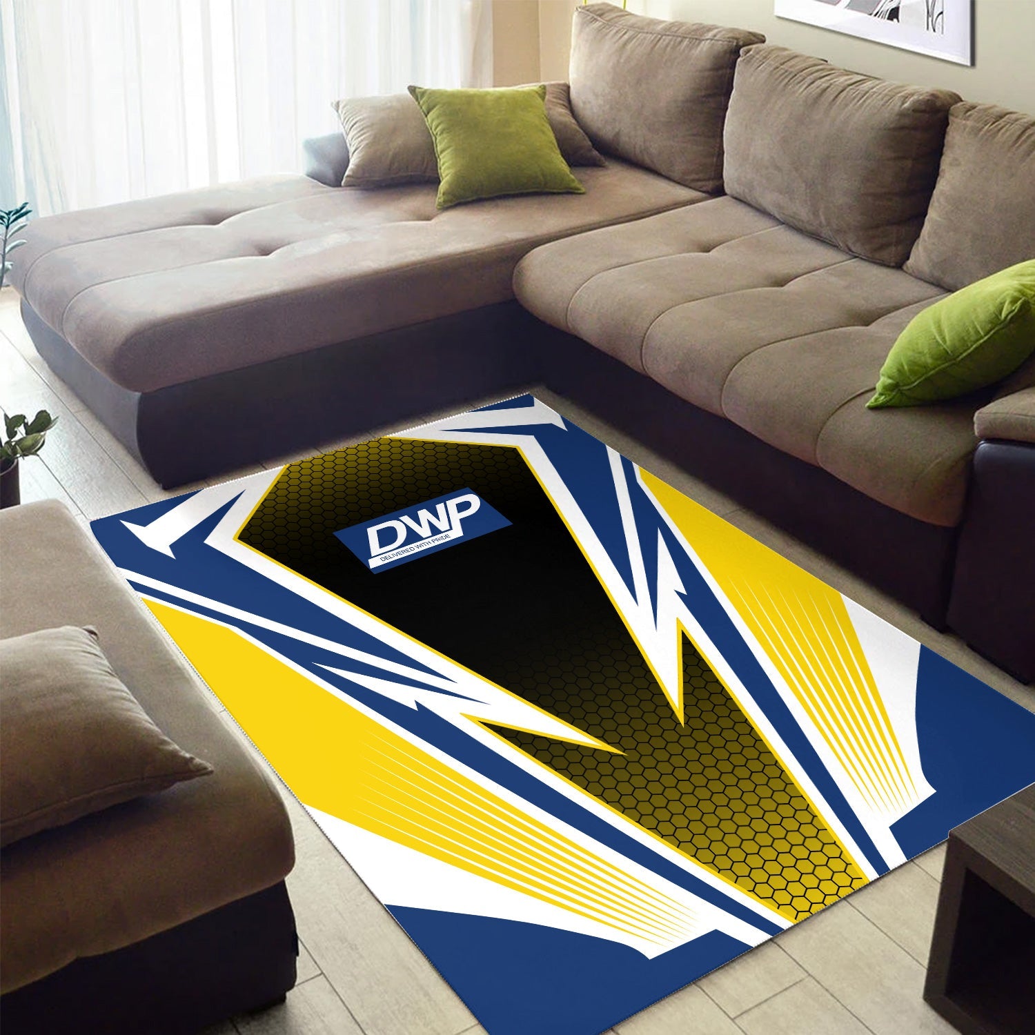 Railspirit Duluth, Winnipeg and Pacific Railway Area Rug Lightning Graphic Style Rug Gift Idea For Train Lover