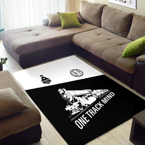 Railspirit Personalized Union Electric Railway Area Rug One Track Mind Train Rug Gift Idea For Train Lover