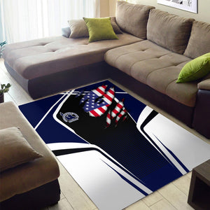 Railspirit Personalized Jersey Central Railroad Area Rug American Eagle Vintage Train Rug