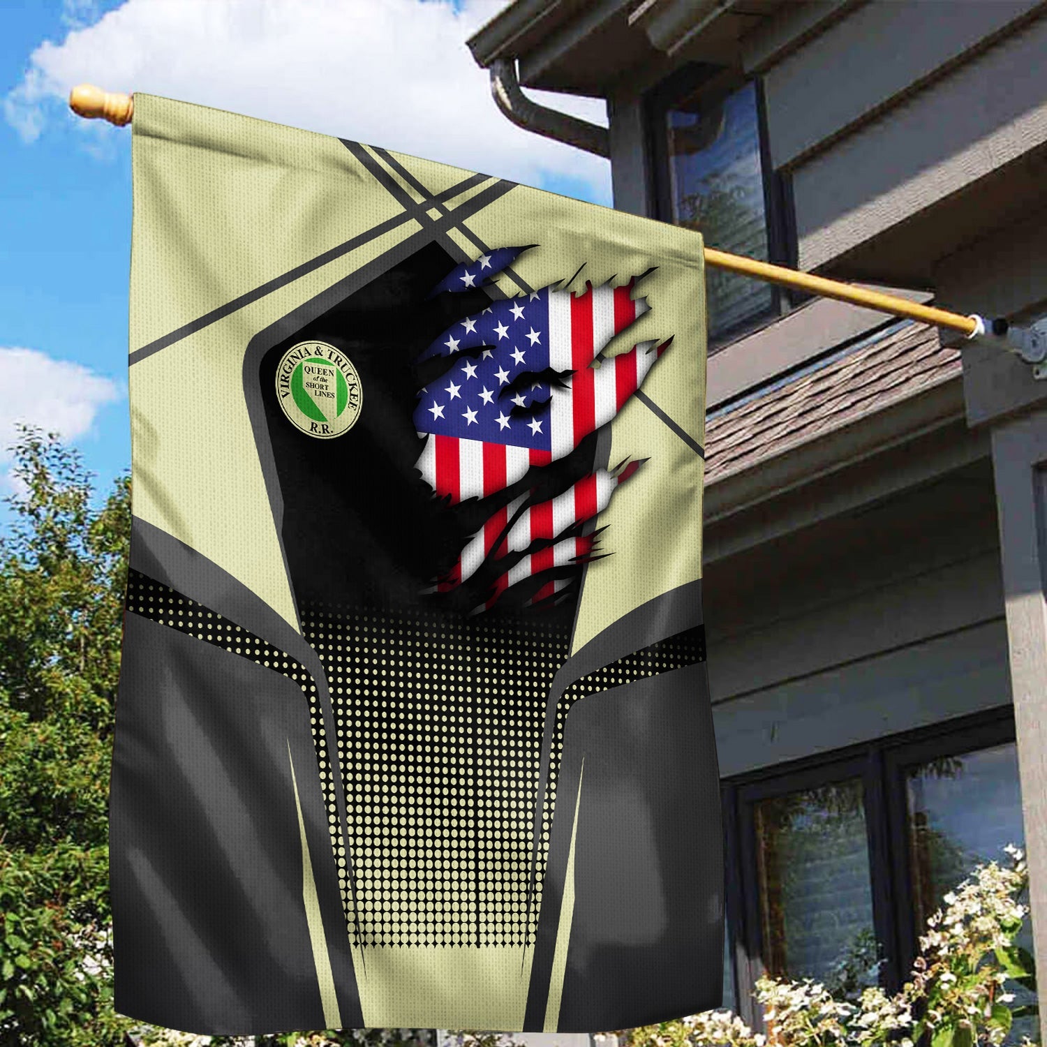 Railspirit Personalized Virginia & Truckee Railroad Garden Flag American Vintage All Over Printed Flag