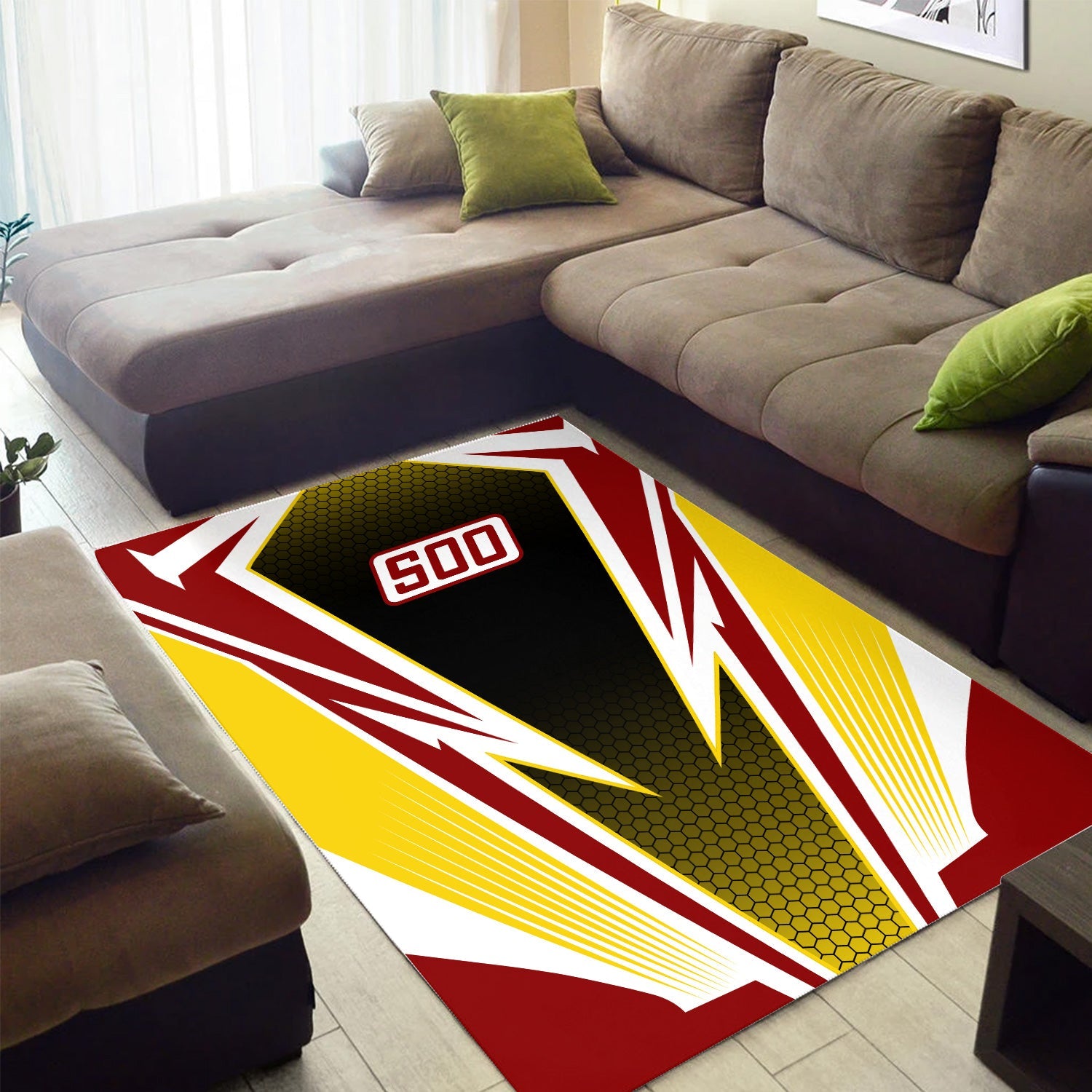 Railspirit Soo Line Railroad Area Rug Lightning Graphic Style Rug Gift Idea For Train Lover