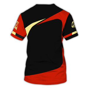 Railspirit Personalized Blazing Steam Train T-Shirt - Locomotive Fan Gift