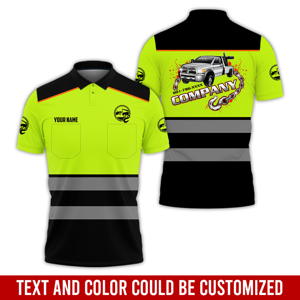 Custom Name Tow Truck 3D Printed Pocket Clothes, Personalized Tow Driver Gear
