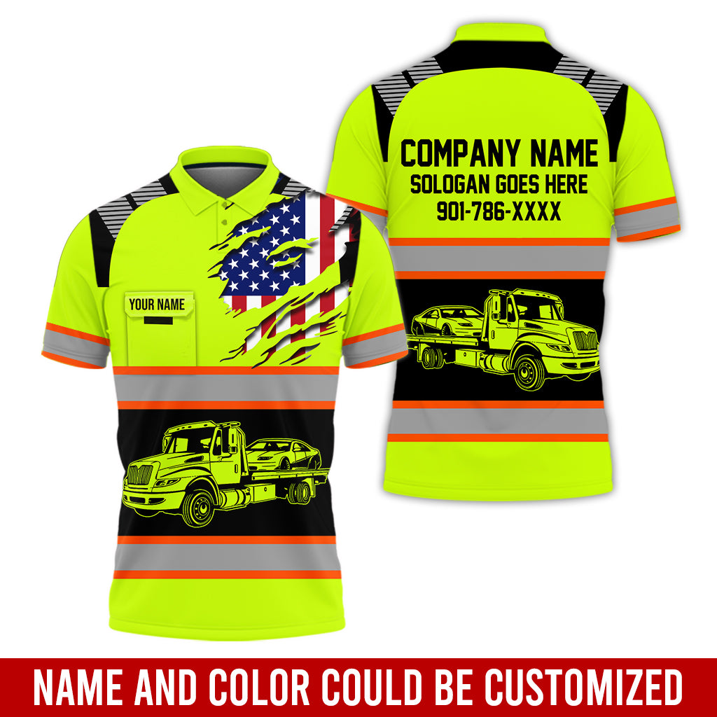 Custom Name Love Tow Truck Uniform, Personalized Gear for Tow Drivers
