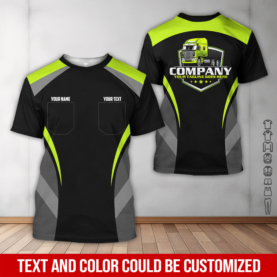 Custom Name Semi Truck Uniform, Personalized Driver Apparel for Truckers