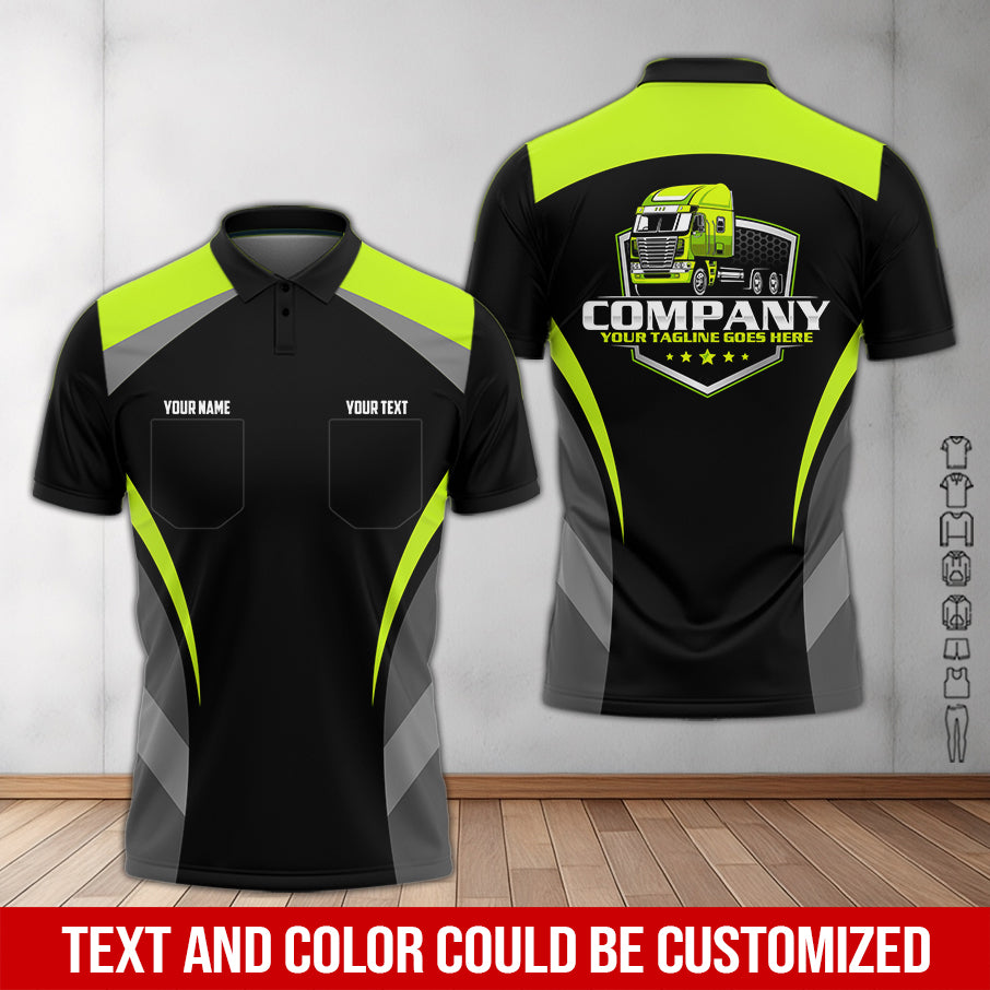 Custom Name Semi Truck Uniform, Personalized Driver Apparel for Truckers