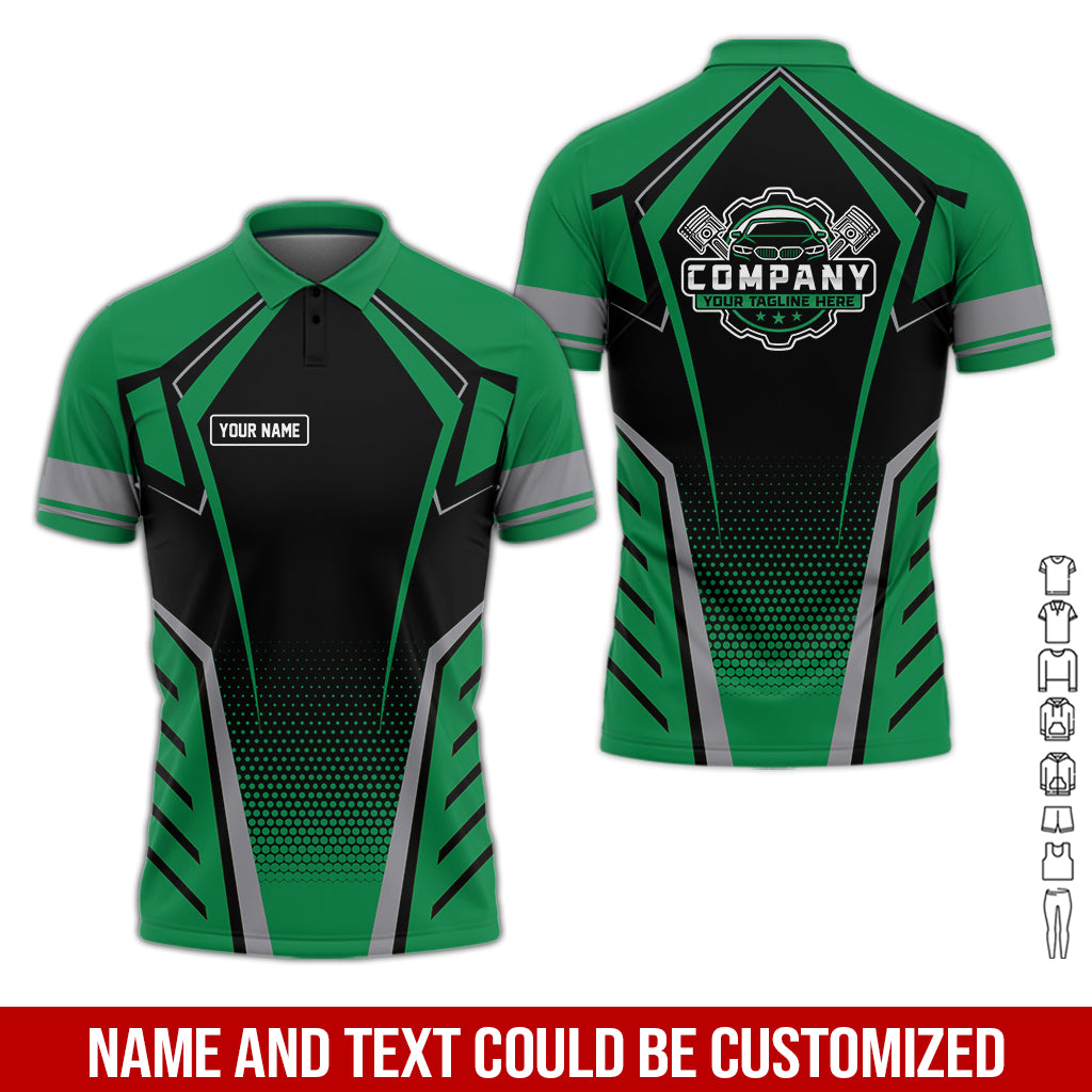 Personalized Garage Uniform in Classic Green, Mechanic Work Shirt for Men and Women, Perfect for Birthday or Husband, or Boyfriend