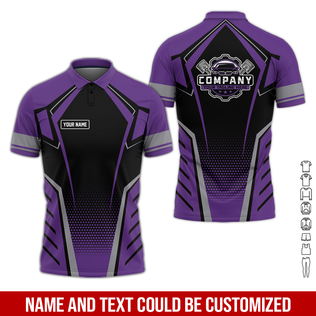 Personalized Garage Uniform in Classic Purple, Mechanic Work Shirt for Men and Women, Perfect for Birthday or Husband, or Boyfriend