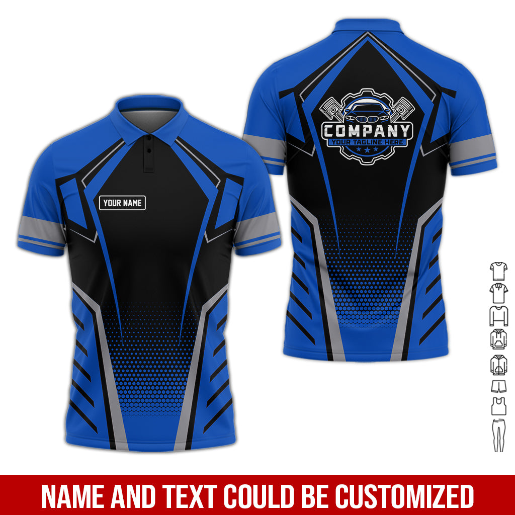 Personalized Garage Uniform in Classic Navy, Mechanic Work Shirt for Men and Women, Perfect for Birthday or Husband, or Boyfriend