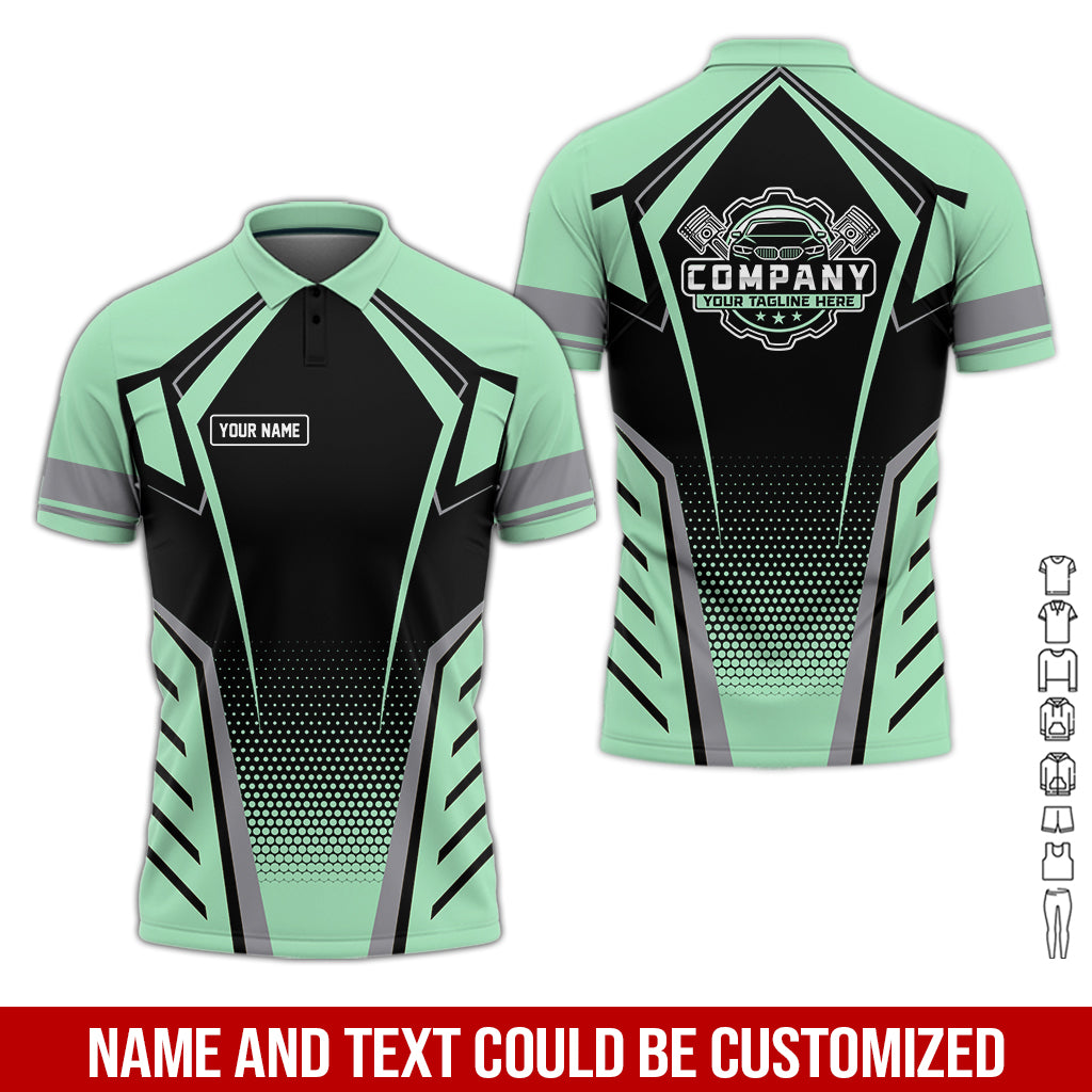 Personalized Garage Uniform in Classic Seafoam, Mechanic Work Shirt for Men and Women, Perfect for Birthday or Husband, or Boyfriend