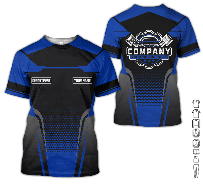 Personalized Name Mechanic Shirt, Mechanic Shirt in Navy, Gift Idea for Auto Technicians, Best Custom Mechanic Shirt