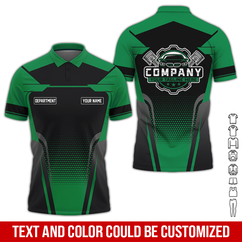 Personalized Name Mechanic Shirt, Mechanic Shirt in Green, Gift Idea for Auto Technicians, Best Custom Mechanic Shirt