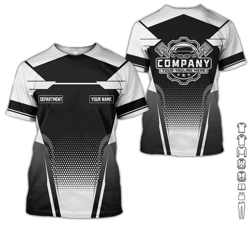 Personalized Name Mechanic Shirt, Mechanic Shirt in White, Gift Idea for Auto Technicians, Best Custom Mechanic Shirt