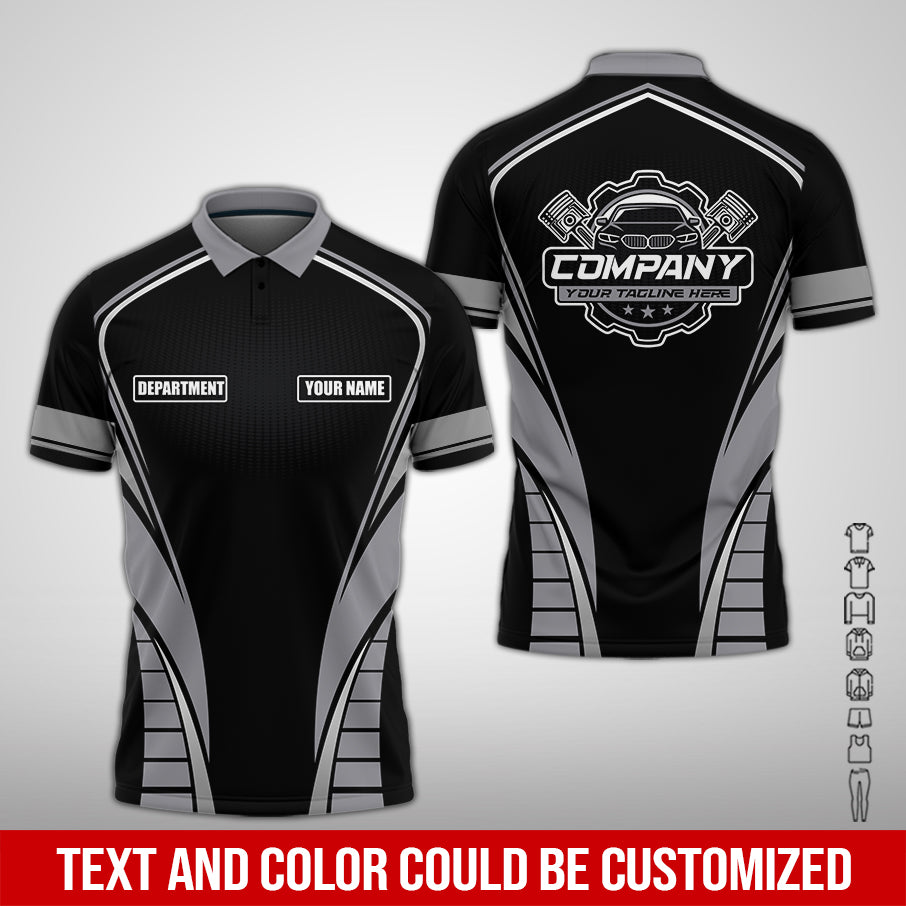 Personalized Mechanic 3D Print Shirt, Grey Mechanic Work Shirt, Gift Idea for Auto Technicians, Comfortable Fit for Men and Women