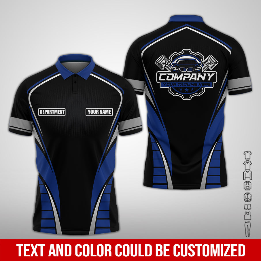 Personalized Mechanic 3D Print Shirt, Navy Mechanic Work Shirt, Gift Idea for Auto Technicians, Comfortable Fit for Men and Women