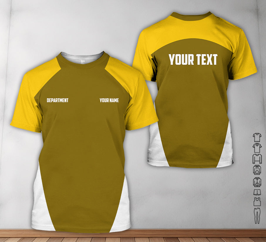 Mechanic Shirt With Custom Name, Gift For Mechanic Dad, Husband Or Boyfriend, Mechanic Shirt In Classic Yellow