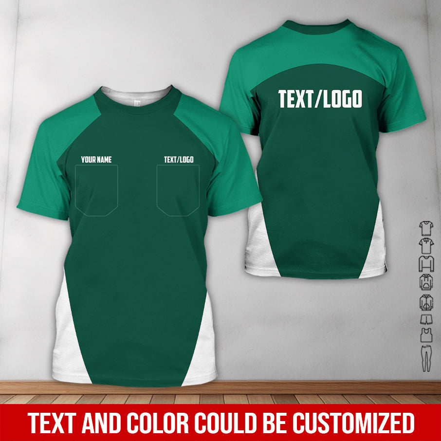 Custom Name Mechanic Shirt in Green, Unisex Work Shirt for Car Technicians, Great Gift for Him, Available in Sizes S to 5XL