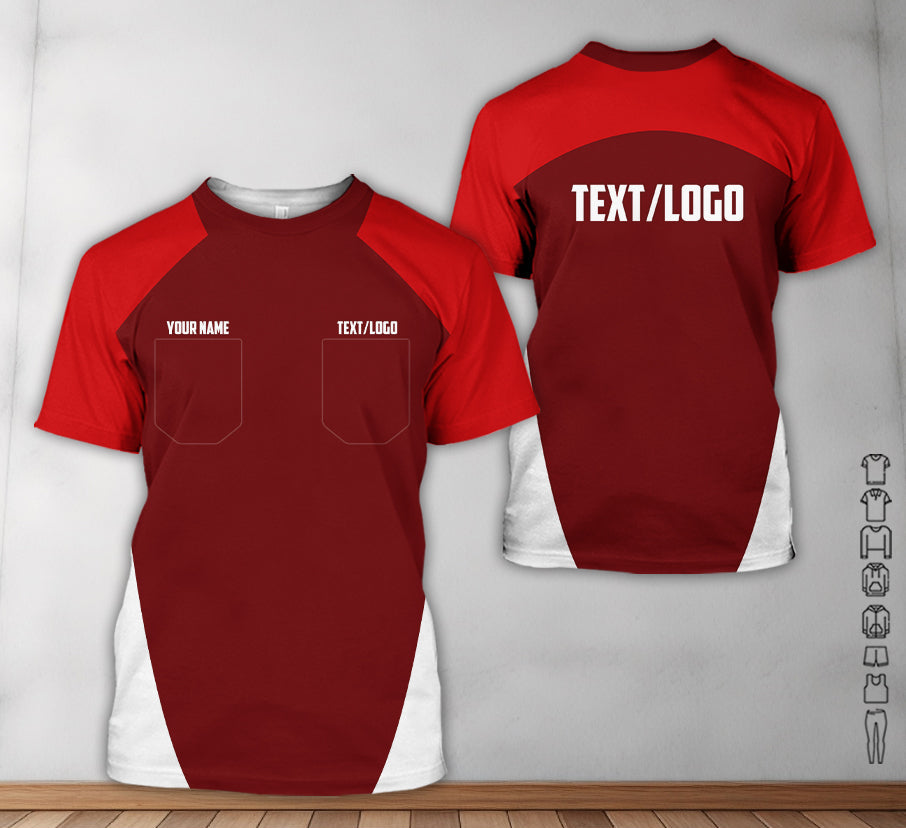 Custom Name Mechanic Shirt in Red, Unisex Work Shirt for Car Technicians, Great Gift for Him, Available in Sizes S to 5XL