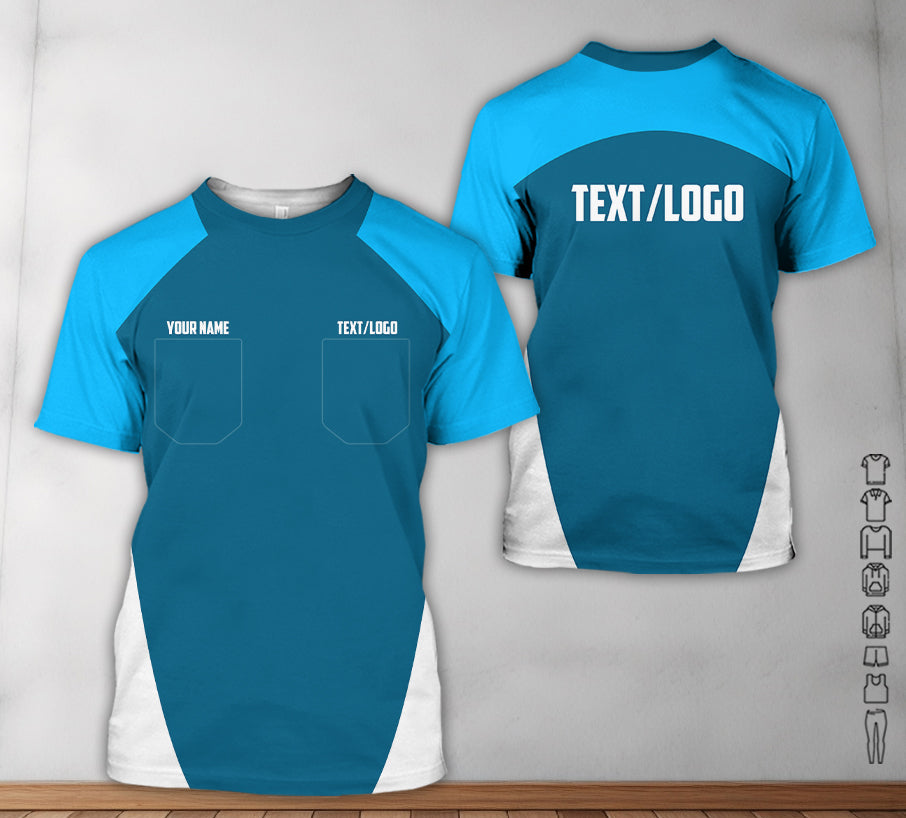 Custom Name Mechanic Shirt in Blue, Unisex Work Shirt for Car Technicians, Great Gift for Him, Available in Sizes S to 5XL