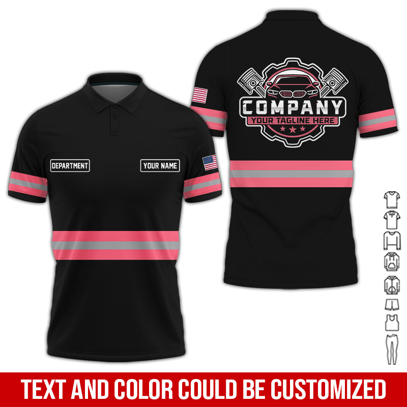 Custom Mechanic Shirt, Gift for Car Lovers, Husband, or Boyfriend, Unisex Fit for Men and Women, Classic Neon Pink Shirt