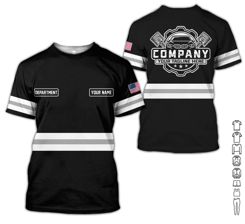 Custom Mechanic Shirt, Gift for Car Lovers, Husband, or Boyfriend, Unisex Fit for Men and Women,Classic White Shirt