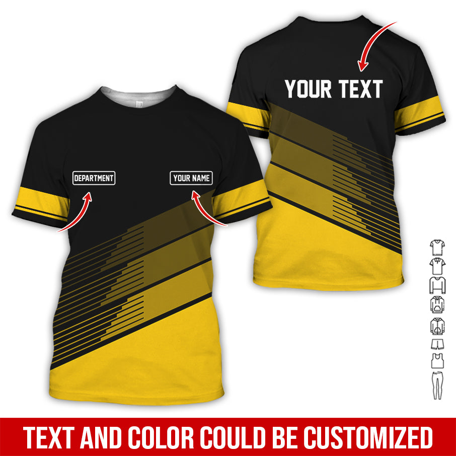 Custom Mechanic Shirt with Name, Unique Custom Shirt for Mechanics, Gift for Men Who Fix Everything, Available in Yellow Size S to 5XL