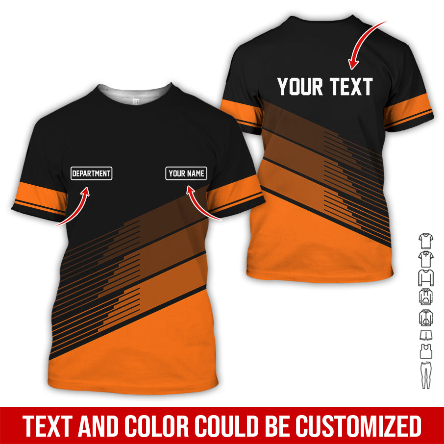 Custom Mechanic Shirt with Name, Unique Custom Shirt for Mechanics, Gift for Men Who Fix Everything, Available in Orange Size S to 5XL