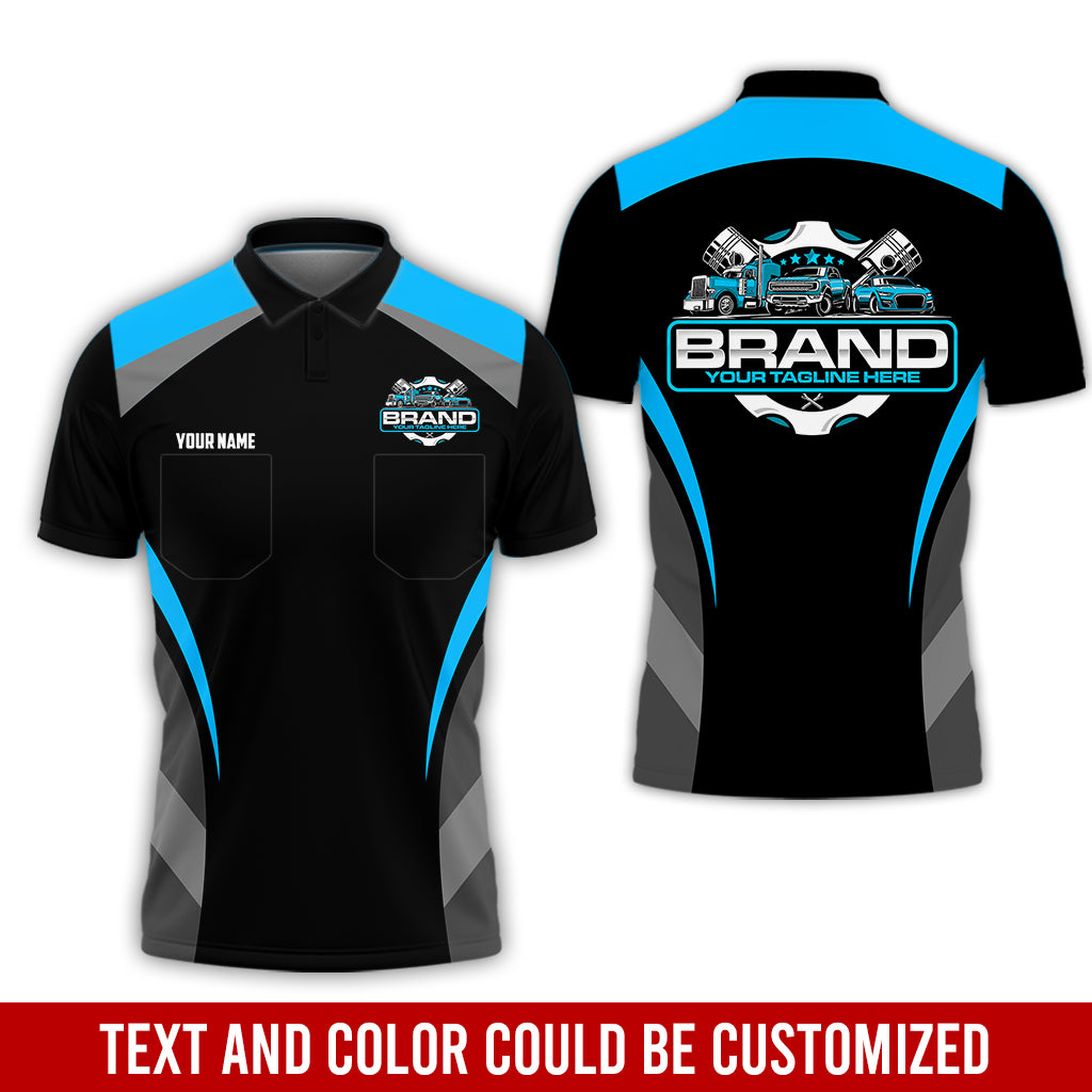 Best Custom Mechanic Shirt for Men, Printed Pocket Shirt, Perfect Gift for Car Guys, Diesel Techs, and Shop Crews, Unisex Blue Mechanic Shirt