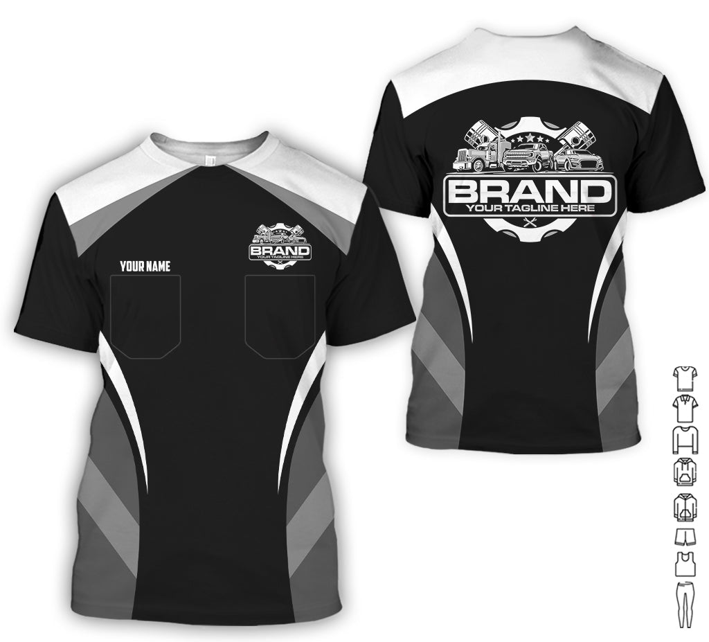 Best Custom Mechanic Shirt for Men, Perfect Gift for Car Guys, Diesel Techs, and Shop Crews, Unisex White Mechanic Shirt