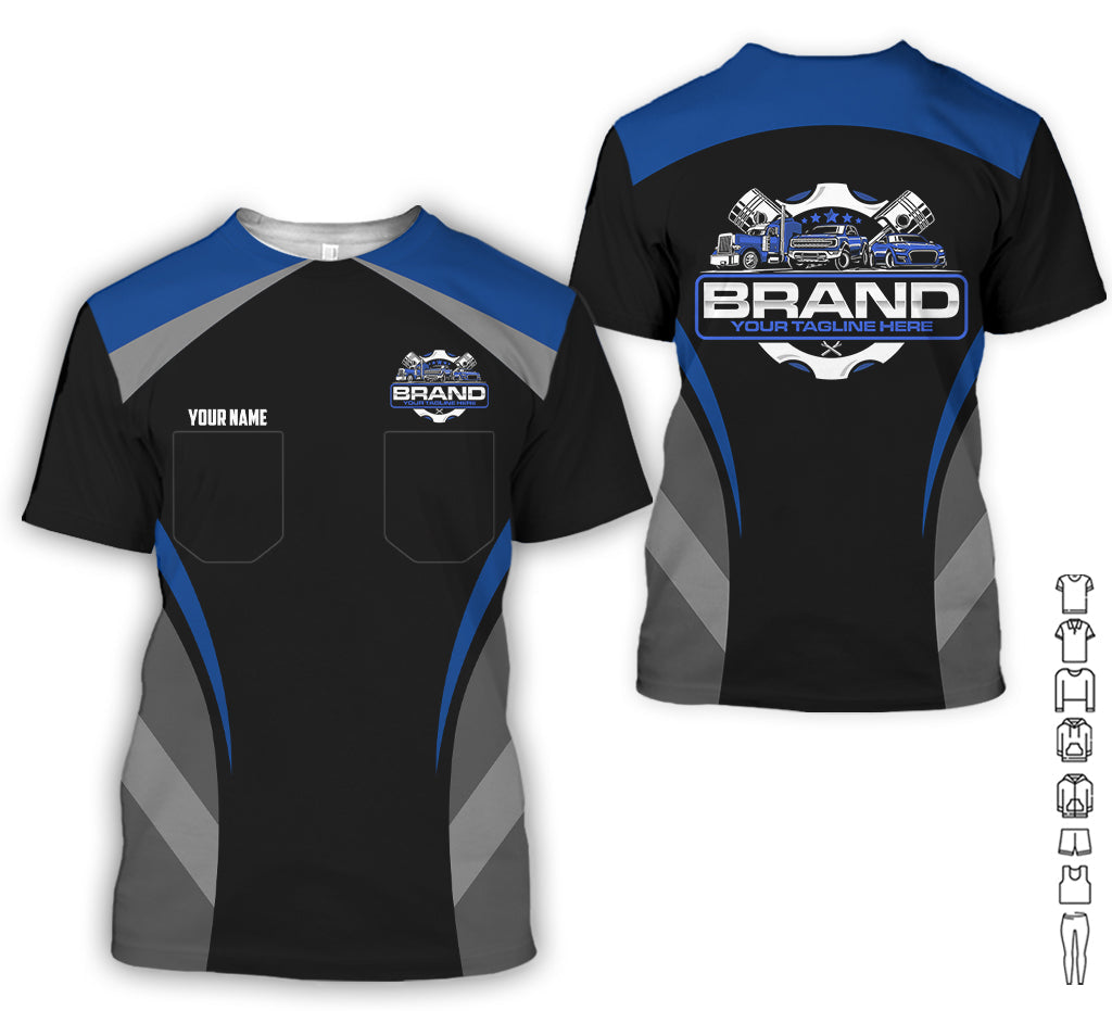 Best Custom Mechanic Shirt for Men, Perfect Gift for Car Guys, Diesel Techs, and Shop Crews, Unisex Navy Mechanic Shirt