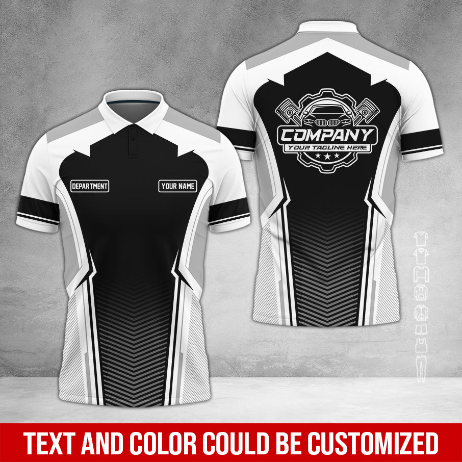 Personalized Mechanic Uniform, White Shirt for Technicians, Comfortable Workwear for Men, Great Gift for Father’s Day, Birthday, or Husband