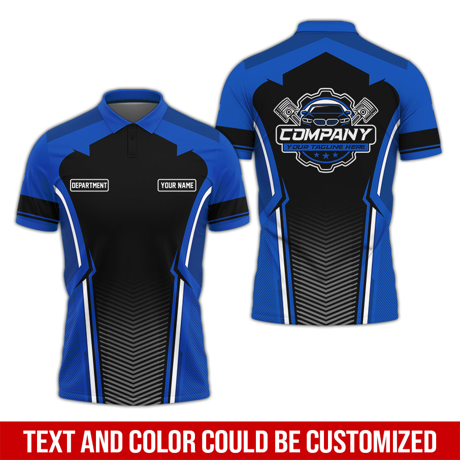 Personalized Mechanic Uniform, Blue Shirt for Technicians, Comfortable Workwear for Men, Great Gift for Father’s Day, Birthday, or Husband