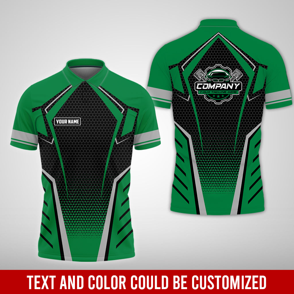 Custom Mechanic Work Shirt with Name, Gift for Technicians and Car Guys, Mechanic Shirt In Green, Sizes S to 5XL