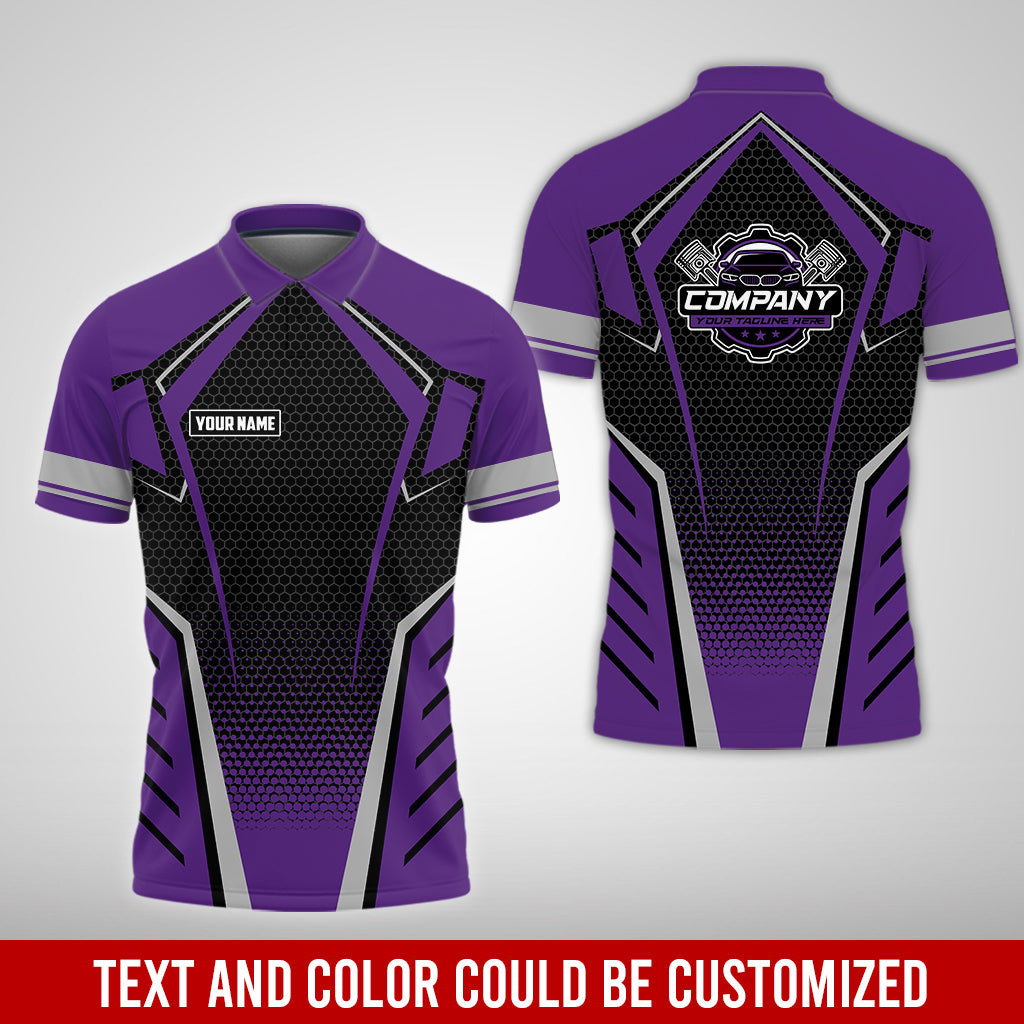 Custom Mechanic Work Shirt with Name, Gift for Technicians and Car Guys, Mechanic Shirt In Purple, Sizes S to 5XL