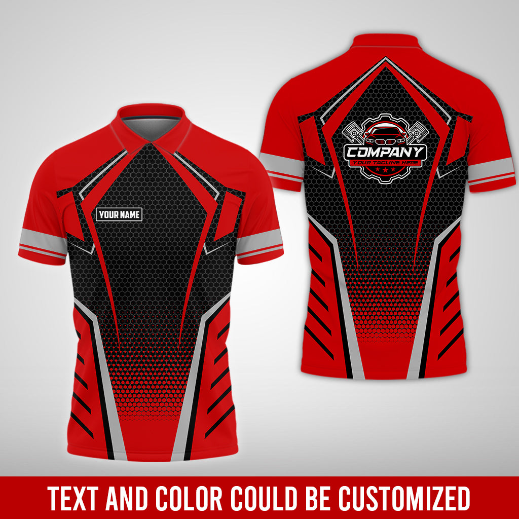 Custom Mechanic Work Shirt with Name, Gift for Technicians and Car Guys, Mechanic Shirt In Red, Sizes S to 5XL