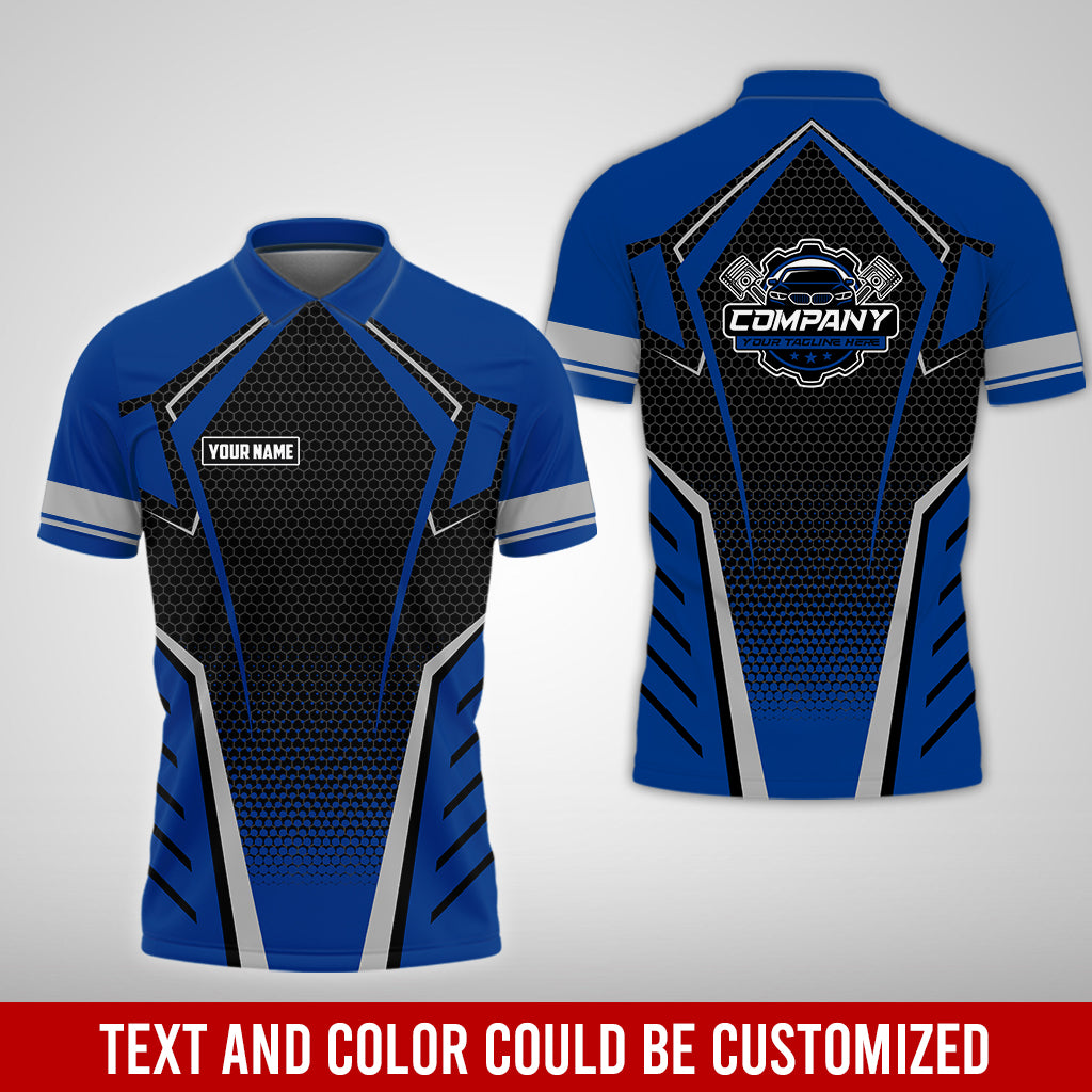 Custom Mechanic Work Shirt with Name, Gift for Technicians and Car Guys, Mechanic Shirt In Navy, Sizes S to 5XL