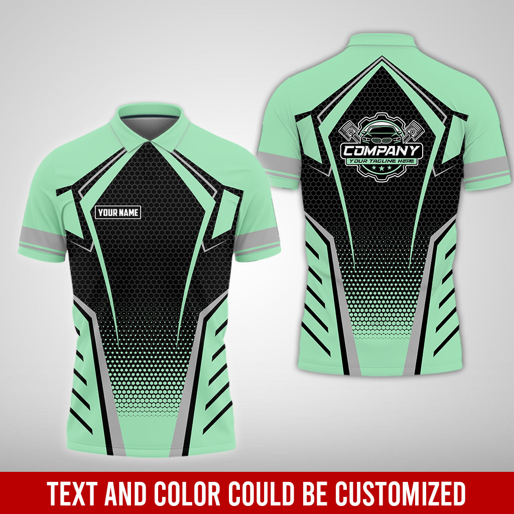 Custom Mechanic Work Shirt with Name, Gift for Technicians and Car Guys, Mechanic Shirt In Seafoam, Sizes S to 5XL