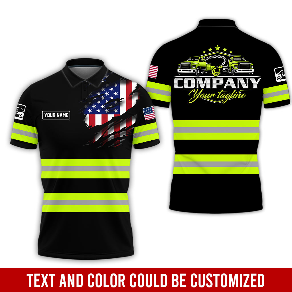 Custom Name Love Tow Truck Clothes, Personalized Tow Driver Gear