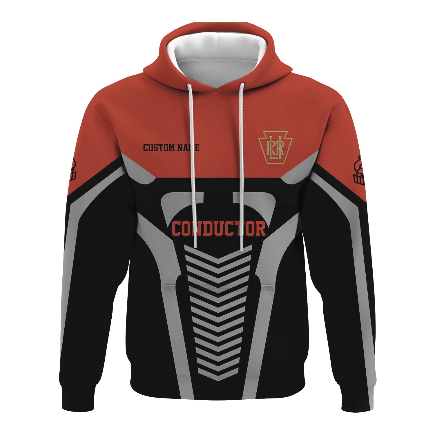 Railspirit Personalized Long Island Railroad Hoodie Track-Inspired with Custom Job Position Train Zip Up Hoodie