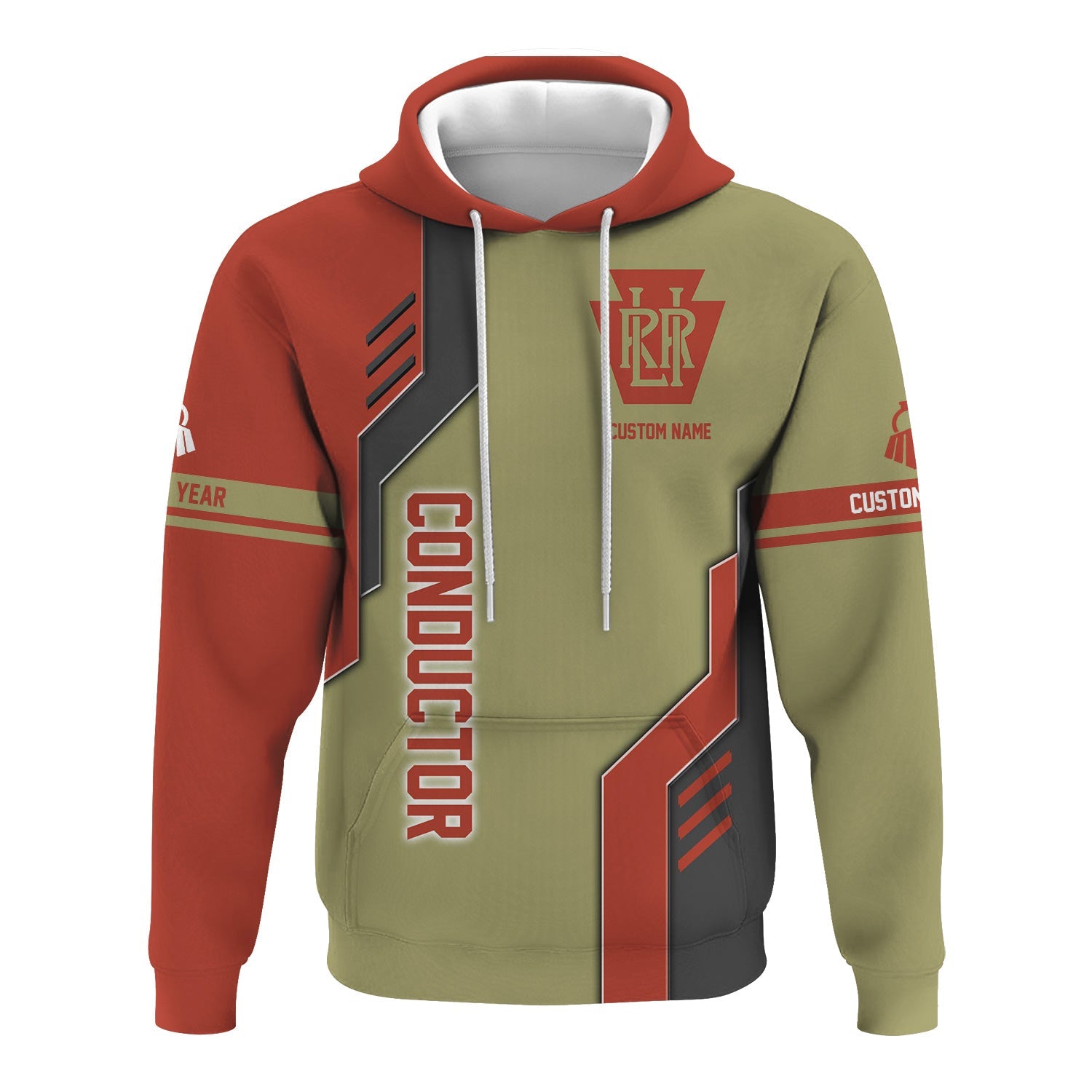 Railspirit Personalized Long Island Railroad Hoodie Unique Railway Style with Custom Job Train Zip Up Hoodie