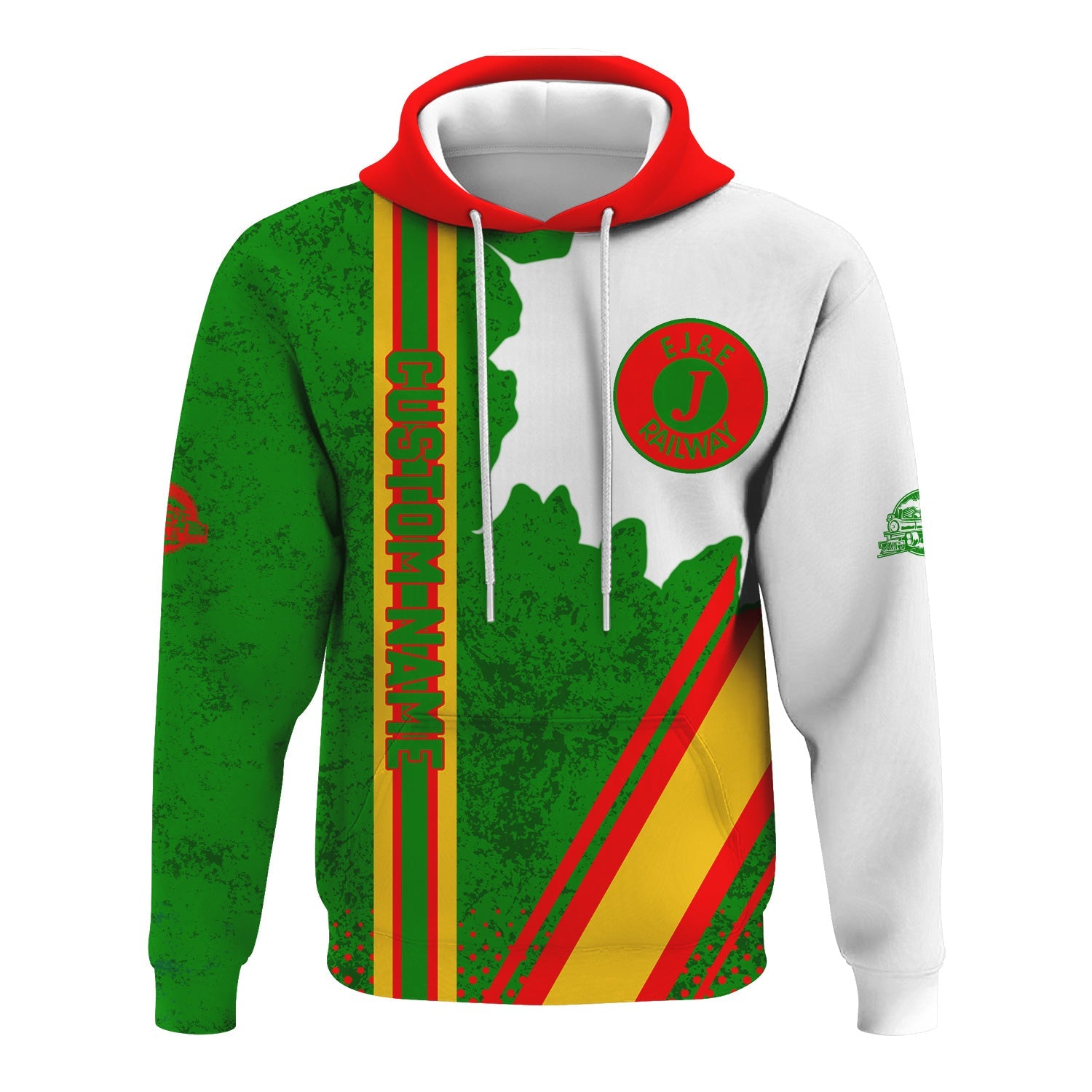 Railspirit Personalized Elgin Joliet And Eastern Railroad Hoodie All Over Printed Unisex Zip Up Hoodie