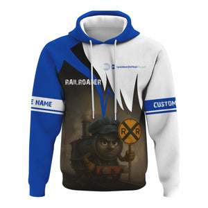 Railspirit Personalized Long Island Railroad Hoodie Angry Train Hoodie Gift Idea For Train Lover