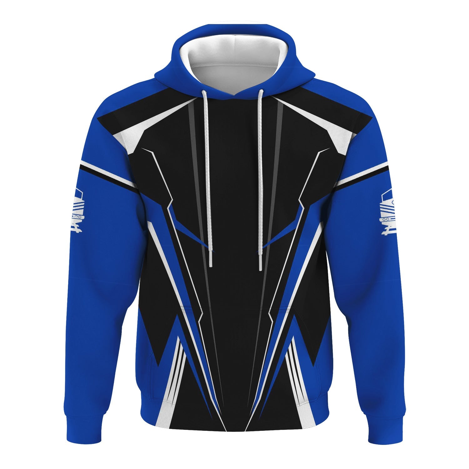 Railspirit Personalized Long Island Railroad Hoodie Lightning-Edge Design Train Zip Up Hoodie For Railroad Lovers