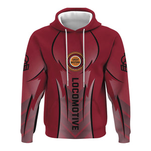 Railspirit Personalized Chicago Great Western Railroad Hoodie Striking Line Style Train Zip Up Hoodie For Locomotive Lovers