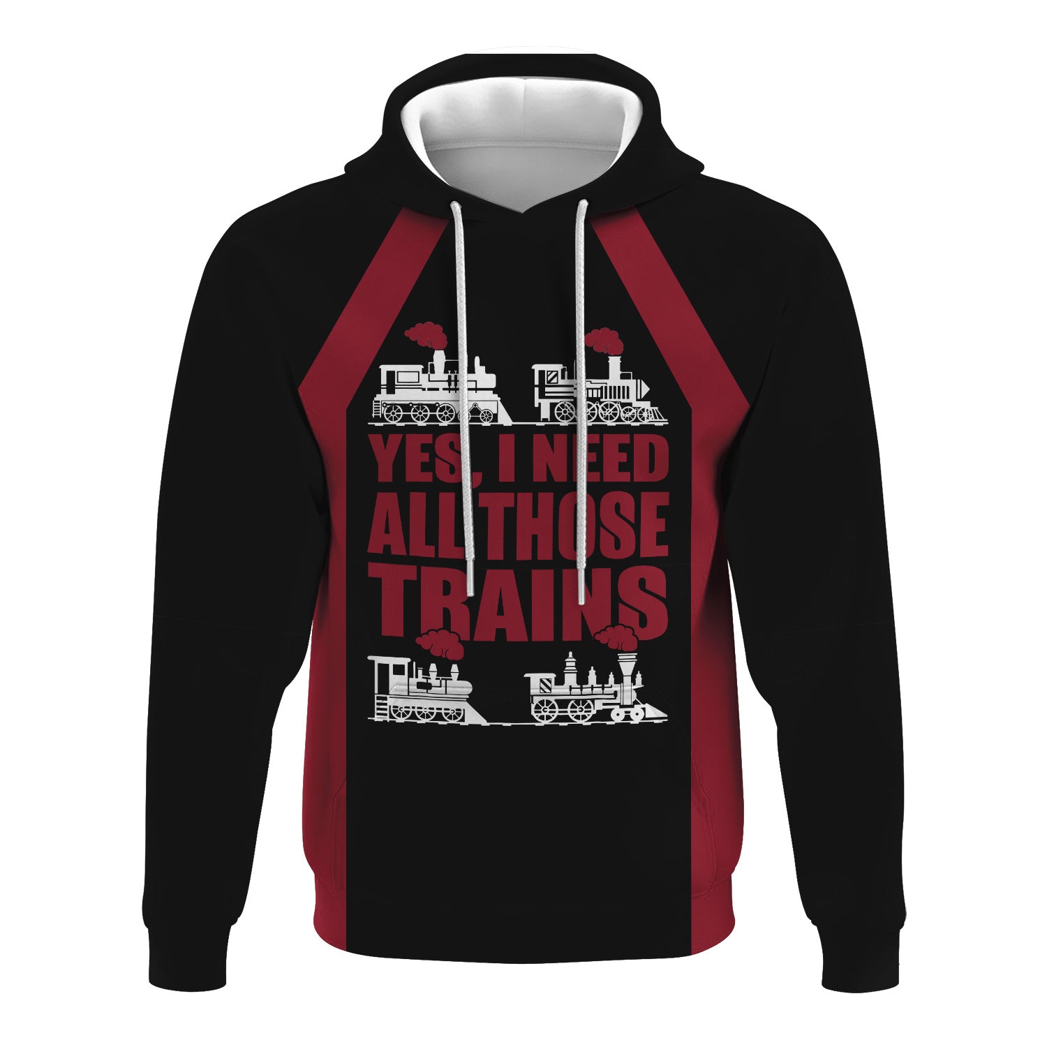 Railspirit Custom Name Chicago Great Western Railroad Hoodie Yes I Need All Those Train Printed Zip Hoodie