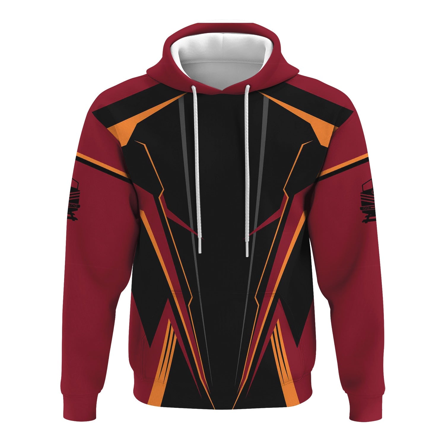 Railspirit Personalized Chicago Great Western Railroad Hoodie Lightning-Edge Design Train Zip Up Hoodie For Railroad Lovers