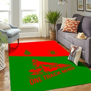 Railspirit Personalized Elgin Joliet And Eastern Railroad Area Rug One Track Mind Train Rug Gift Idea For Train Lover