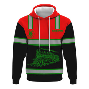 Railspirit Custom Name Elgin Joliet And Eastern Railroad Hoodie Eat Train Sleep Repeat Printed Train Zip Hoodie